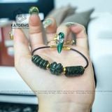  Vòng Dây Cáp Ngọc Cẩm Thạch Sơn Thủy (Type B) Mix Lu Thống, Ngũ Điếu Và Cỏ Bốn Lá (Không Kén Mệnh) 