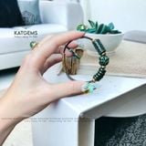  Vòng Dây Cáp Ngọc Cẩm Thạch Sơn Thủy (Type B) Mix Lu Thống, Ngũ Điếu Và Cỏ Bốn Lá (Không Kén Mệnh) 