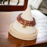  Chuỗi Vòng Thạch Anh Tóc Đỏ Đẹp 5.8 Ly Mix Bà Hồ Ly Kim Tiền Vàng 10K (Hoả, Thổ) 