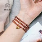  Chuỗi Vòng Thạch Anh Tóc Đỏ Đẹp 5.8 Ly Mix Bà Hồ Ly Kim Tiền Vàng 10K (Hoả, Thổ) 