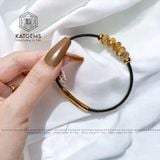  Vòng Dây Cáp Ngũ Điếu Thạch Anh Tóc Vàng Vip (Kim, Thổ) 