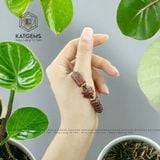  Vòng Dây Cáp Thạch Anh Tóc Nâu Đỏ Mix Lu Thống Chạm, Cỏ Bốn Lá Và Ngũ Điếu (Hỏa, Thổ) 