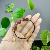  Vòng Dây Cáp Thạch Anh Tóc Nâu Đỏ Mix Lu Thống Chạm, Cỏ Bốn Lá Và Ngũ Điếu (Hỏa, Thổ) 