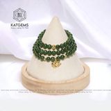  Vòng Chuỗi Ngọc Bích 6ly Mix Hồ Ly Kim Tiền Vàng Trang Sức (Không Kén Mệnh) 2-128002 