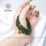  Vòng Chuỗi Ngọc Bích 6ly Mix Hồ Ly Kim Tiền Vàng Trang Sức (Không Kén Mệnh) 2-128002 