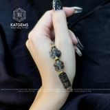  Vòng Dây Cáp Thạch Anh Tóc Đen Mix Lu Thống, Cỏ Bốn Lá Và Hồ Ly (Thủy, Mộc) 