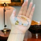  Vòng Dây Cáp Đá Moon Ngũ Điếu Mix Hồ Ly, Cỏ Bốn Lá Và Lu Thống (Kim, Thủy) 