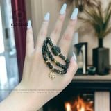  Chuỗi Vòng Thạch Anh Tóc Xanh 6ly Hồ Ly Mix Cỏ Bốn Lá Vàng 10K (Mộc, Hỏa) 