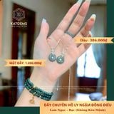  Dây Chuyền Đồng Điếu Lam Ngọc Móc Hồ Ly Kim Tiền Bạc Đường Kính 15li Dày 4mm (Không Kén Mệnh) 