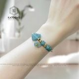  Vòng Tay Dây Cáp Ngũ Điếu Mix Túi Tiền Kim Bảo, Hồ Ly Chúa Lam Ngọc Và Bi Kim Tiền Vàng Trang Sức (Không Kén Mệnh) 