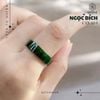  Nhẫn Khối Ngọc Bích Canada VVIP Bản Vuông 5ly (Không Kén Mệnh) 