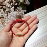  Vòng Dây Cáp 3mm Lu Thống Ngọc Huyết (Hoả Thổ) 