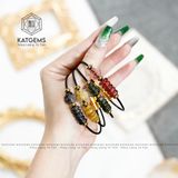  Vòng Dây Cáp Phong Thuỷ Thạch Anh Tóc Ngũ Điếu mix Hồ Ly Đủ Màu cho Các Mệnh 