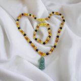  Set Hổ Phách Mix Tiểu Phật Lam Ngọc Cho Bé (Không Kén Mệnh) 