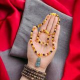  Set Hổ Phách Mix Tiểu Phật Lam Ngọc Cho Bé (Không Kén Mệnh) 