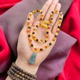  Set Hổ Phách Mix Tiểu Phật Lam Ngọc Cho Bé (Không Kén Mệnh) 