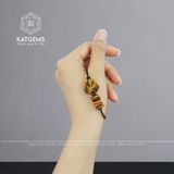  Vòng Dây Cáp Hồ Ly Mix Ngũ Điếu Mắt Hổ (Kim Thổ) 