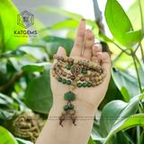  Vòng Chuỗi Trầm Rừng 6ly Mix Charm Chữ Vạn Trầm Sánh Và Sen Ngọc Bích (Không Kén Mệnh) 