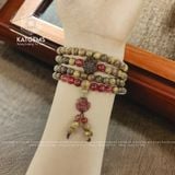  Vòng Chuỗi Trầm Rừng 6ly Mix Bà Hồ Ly Thạch Anh Tóc Đỏ (Hoả, Thổ) 