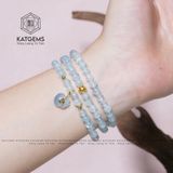  Chuỗi Vòng Đá Aqua 5.5ly Mix Túi Tiền Kim Bảo (Mộc, Thuỷ) 