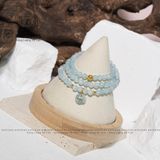 Chuỗi Vòng Đá Aqua 5.5ly Mix Túi Tiền Kim Bảo (Mộc, Thuỷ) 