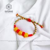  Vòng Tay Chỉ Tết Hổ Phách Mật Lạp Cho Bé (Không Kén Mệnh) 