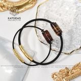  Vòng Dây Cáp Lu Thống Nâu Mắt Hổ (Kim, Thổ) 200525-5 
