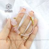  Vòng Dây Cáp Thạch Anh Hồng Ngũ Điếu Mix Hồ Ly (Hoả, Thổ) 150525-5 