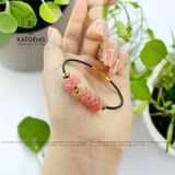  Vòng Dây Cáp Đá Đào Hoa Ngũ Điếu Mix Túi Tiền Kim Bảo (Hoả, Thổ) 