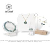  Dây Chuyền Đồng Điếu Lam Ngọc Jade A Đường Kính 15li Dày 3.8mm(Không Kén Mệnh) 