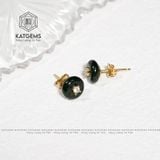  Khuyên Tai Bọc Vàng Trang Sức Từ Ngọc Cẩm Thạch Sơn Thuỷ (Type B) (Không Kén Mệnh) 