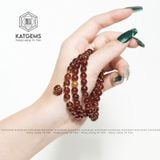  Chuỗi Vòng Thạch Anh Tóc Đỏ Vip 6.5 Ly Mix Túi Tiền Kim Bảo Kim Tiền Vàng Trang Sức (Hoả, Thổ) 1-122005 