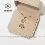  Nhẫn Hồ Ly Bọc Vàng Trang Sức Moonstone (Kim, Thuỷ) 