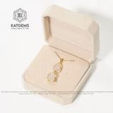  Mặt Dây Chuyền Tỳ Hưu Đá Moon Bọc Vàng 10K (Kim, Thuỷ) 
