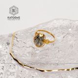  Bộ Trang Sức Tỳ Hưu Thạch Anh Tóc Đen Bọc Vàng (Thuỷ, Mộc) 