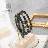  Chuỗi Vòng Hồ Ly Thạch Anh Tóc Đen Bi Vàng Trang Sức (Thủy, Mộc) 1-124001 