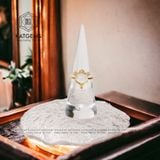  Nhẫn Vàng 10K Bà Hồ Ly Đá Moon (Kim, Thuỷ) 
