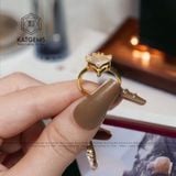  Nhẫn Vàng 10K Bà Hồ Ly Đá Moon (Kim, Thuỷ) 