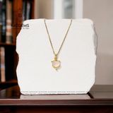  Mặt Dây Chuyền Vàng Trang Sức Bà Hồ Ly Đá Moonstone (Kim, Thuỷ) 