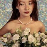  Vòng Cổ Ngọc Trai Thô Tự Nhiên ~10Ly Móc Bạc 