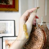  Vòng Dây Cáp Ngũ Điếu Mix Lu Thống Chạm Kim Tiền Đá Thạch Anh Tóc Vàng (Kim, Thổ) 