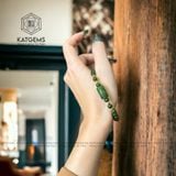  Vòng Đơn Ngọc Bích 6Ly Mix Lu Thống Chạm Kim Tiền Và Charm Bi Vàng Trang Sức (Không Kén Mệnh) 