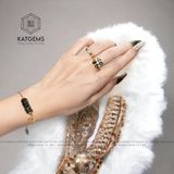  Bộ Trang Sức Vàng Phong Thuỷ Cỏ Bốn Lá Thạch Anh Tóc Đen Vàng Trang Sức (Thủy, Mộc) 