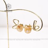  Khuyên Tai Vàng Trang Sức Thạch Anh Tóc Vàng (Kim, Thổ) 