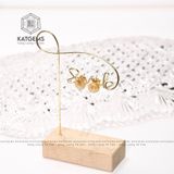  Khuyên Tai Vàng Trang Sức Thạch Anh Tóc Vàng (Kim, Thổ) 