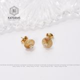  Khuyên Tai Vàng Trang Sức Thạch Anh Tóc Vàng (Kim, Thổ) 