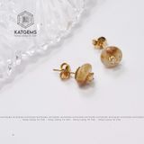  Khuyên Tai Vàng Trang Sức Thạch Anh Tóc Vàng (Kim, Thổ) 