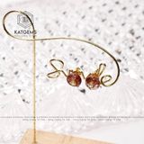  Bộ Trang Sức Vàng Phong Thuỷ Cỏ Bốn Lá Thạch Anh Tóc Đỏ Vàng Trang Sức (Hỏa, Thổ) 