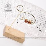  Bộ Trang Sức Vàng Phong Thuỷ Cỏ Bốn Lá Thạch Anh Tóc Đỏ Vàng Trang Sức (Hỏa, Thổ) 