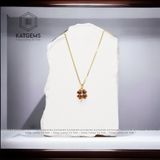  Bộ Trang Sức Vàng Phong Thuỷ Cỏ Bốn Lá Thạch Anh Tóc Đỏ Vàng Trang Sức (Hỏa, Thổ) 